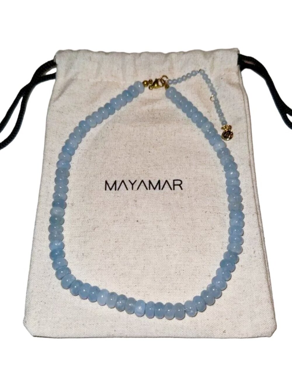 Mayamar Aquamarine Light Blue Beaded Necklace NEW - Picture 3 of 3
